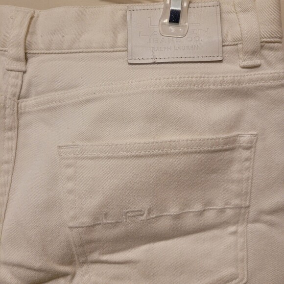 Lauren Ralph Lauren White Straight Leg Jeans Size 10P Petite Classic Denim - Picture 4 of 4